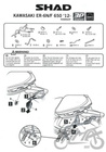 Stelaż kufra bocznego 3P motocyklowego SHAD do Kawasaki ER6 N/6F