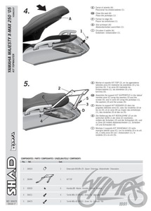 Stelaż kufra tylnego SHAD do Yamaha X-MAX 125 250