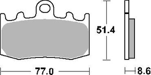 SBS KLOCKI HAMULCOWE KH335 TRACK AND SPORT SINTER KOLOR ZŁOTY PASUJE DO: BMW R850/1100/1150/1200, K1200/1300 PRZÓD (ZAMIENIA MIESZANKĘ RS)