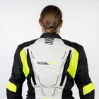 Kurtka motocyklowa tekstylna miejska OZONE SAHARA czarna szary żółty fluo