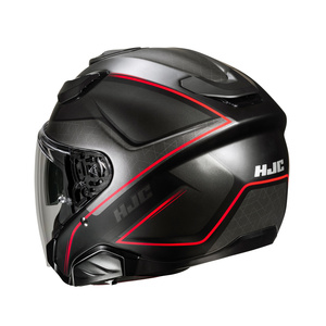 Kask motocyklowy otwarty HJC F31 Ludi czarny/czerwony