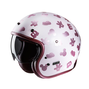 Kask motocyklowy otwarty HJC V31 Disney Mickey różowy