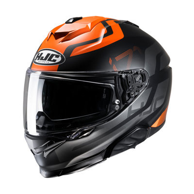 Kask motocyklowy integralny HJC I71 Enta czarny/pomarańczowy