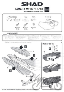 Stelaż sakwy motocyklowej półsztywnej SHAD do Yamaha MT07 18