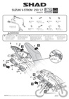 Stelaż boczny 3P SHAD kufra motocyklowego do Suzuki DL 250