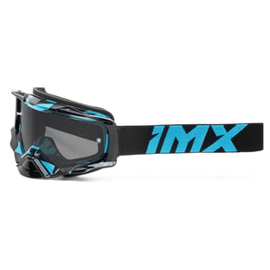 Gogle motocyklowe IMX Dust Graphic Blue Gloss/Black - Szyba Dark Smoke + Clear (2 Szyby W Zestawie)