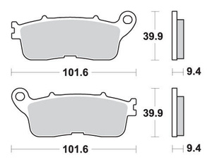 SBS KLOCKI HAMULCOWE KH636 STREET EXCEL/RACING SINTER KOLOR ZŁOTY