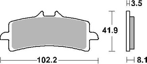 SBS KLOCKI HAMULCOWE KH447 TRACK AND SPORT SINTER KOLOR ZŁOTY (ZAMIENIA MIESZANKĘ RS)