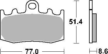 SBS KLOCKI HAMULCOWE KH335 TRACK AND SPORT SINTER KOLOR ZŁOTY PASUJE DO: BMW R850/1100/1150/1200, K1200/1300 PRZÓD (ZAMIENIA MIESZANKĘ RS)