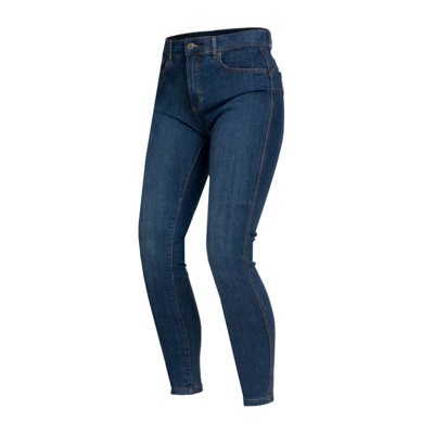 Damskie jeansy motocyklowe OZONE STRIKER SLIM FIT sprany niebieski