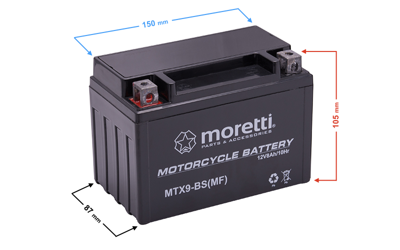 Akumulator AGM (Gel) MTX9-BS MORETTI