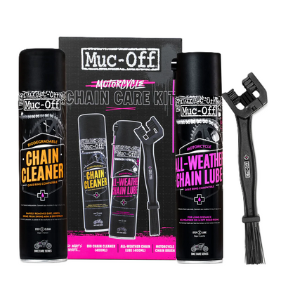 Motorcycle Chain Care Kit – Zestaw Do Pielęgnacji Łańcucha (MUC-OFF 637, Cleaner, Szczotka)