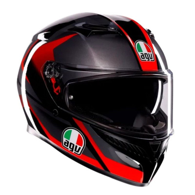 Kask AGV K3 018 STRIGA BLACK/GREY/RED