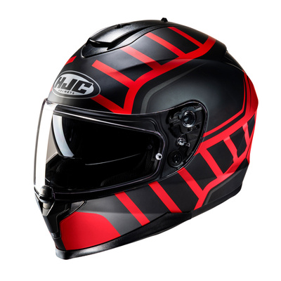 Kask motocyklowy integralny HJC C70N Holt czarny/czerwony