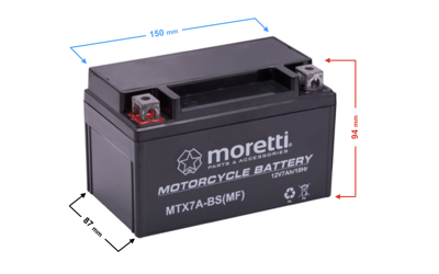 Akumulator AGM (Gel) MTX7A-BS MORETTI