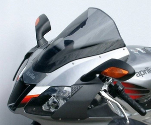 Szyba motocyklowa MRA APRILIA RSV MILLE R/FACTORY, RR, 2004-2009, forma R, przyciemniana